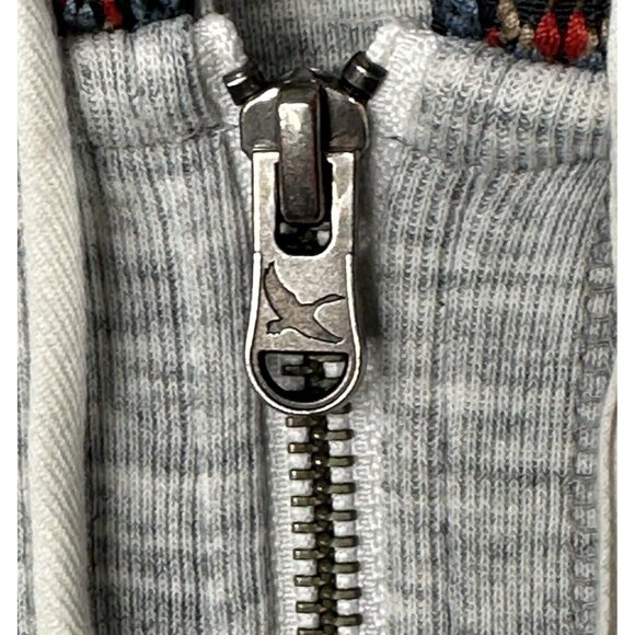Eddie Bauer Womens Jacket Lightweight Full Zip Aztec Hooded Pockets Gray XL - Picture 7 of 16